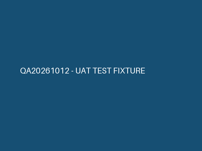 QA20261012 R2 Test Service